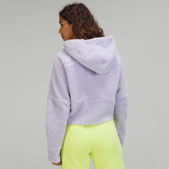 Lululemon Scuba Oversized Half-Zip Fleece Hoodie in Faint Lavender - size M/L - Picture 2 of 10
